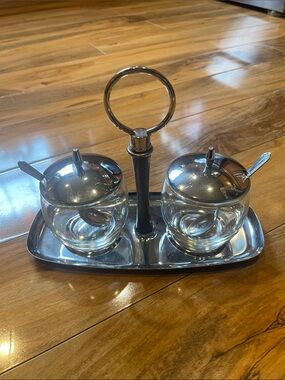 Shelton ware vintage mid-century modern condiment server set